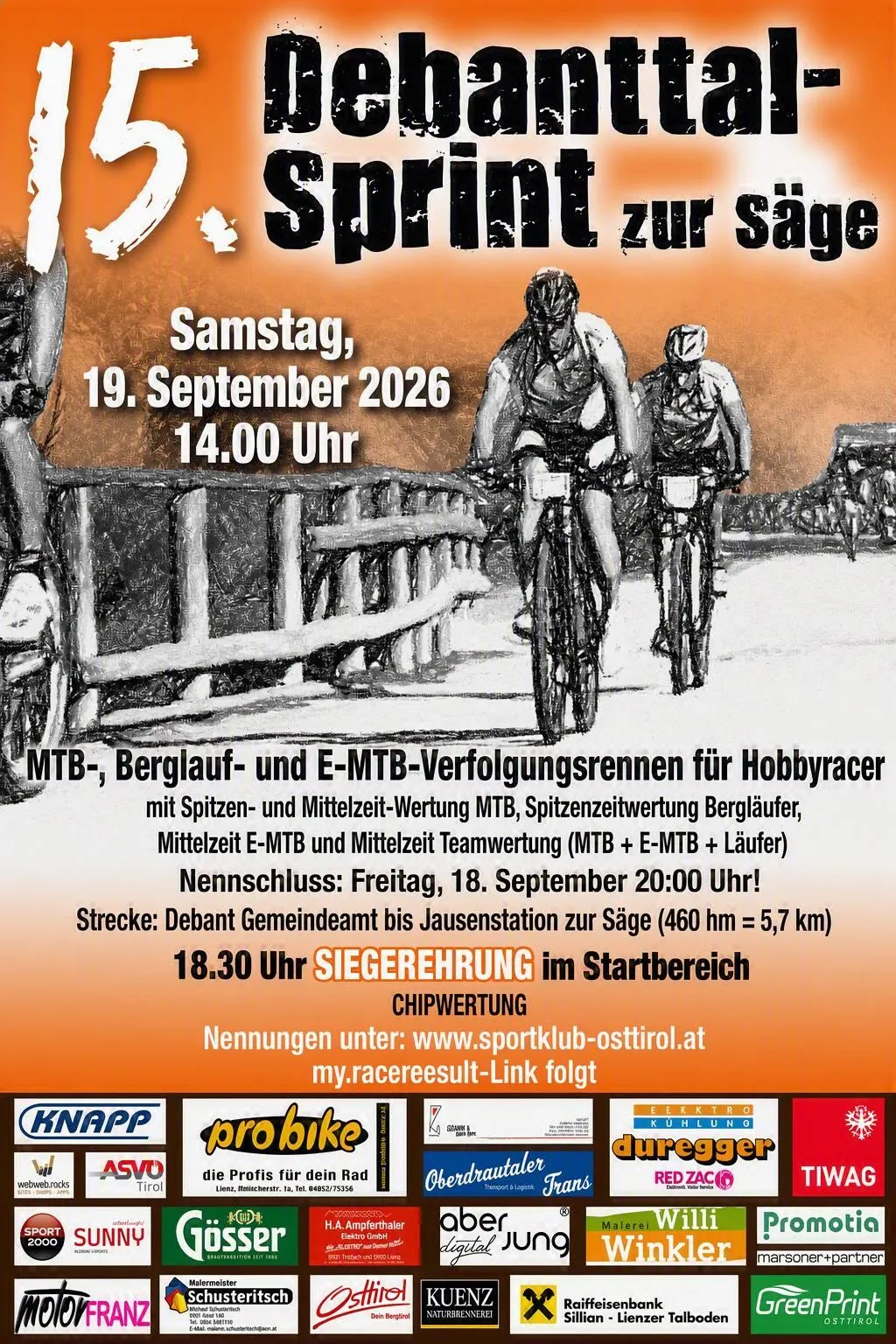 15. Debanttalsprint zur Säge 15. Debanttalsprint zur Säge